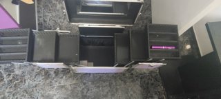 Maletín Cosméticos Profesional Plata y Morado