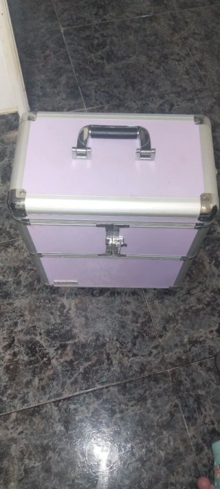 Maletín Cosméticos Profesional Plata y Morado
