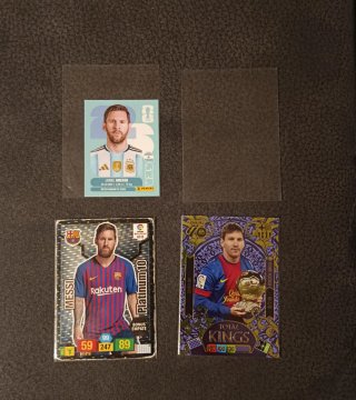 Lote 3 cromos Messi: Mundial y Adrenalyn