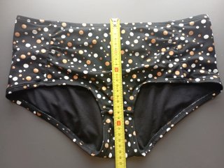 Bikini Dorina Negro Lunares Dorados y Blancos