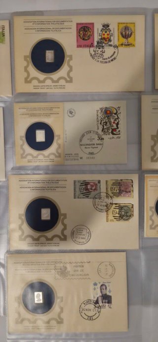 Lote 10 Sobres Primer Día Sello Plata Sterling 999