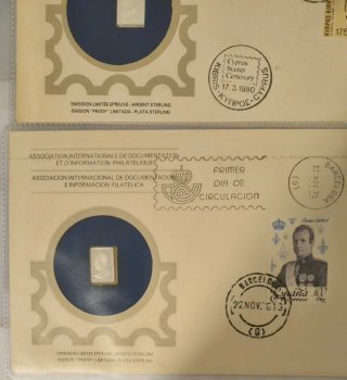 Lote 10 Sobres Primer Día Sello Plata Sterling 999