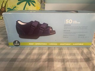 Zapato post operatorio azul