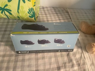 Zapato post operatorio azul