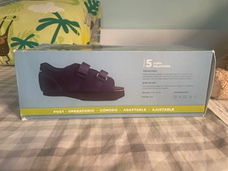 Zapato post operatorio azul