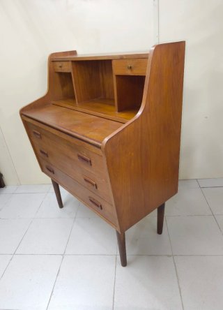 Cómoda escritorio de teca vintage Mid Century