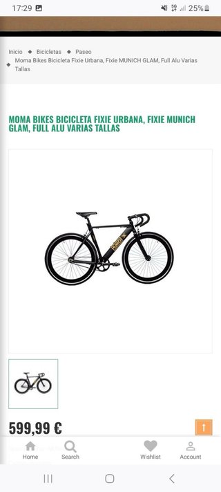 Bicicleta Fixie Munich Moma Negra