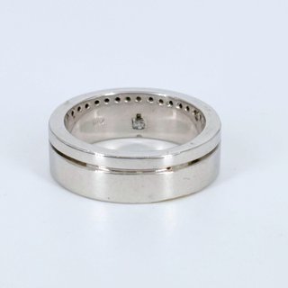 Anillo Oro Blanco 18K, Circonitas, 11.33gr, T-14