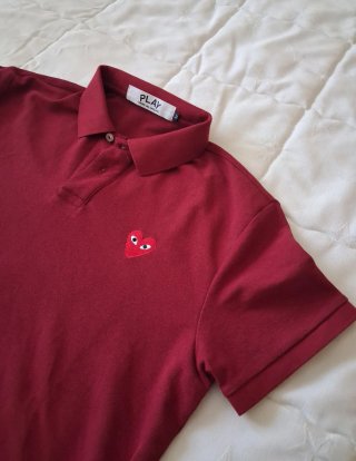Polo Comme des Garçons PLAY Corazón Rojo Talla M