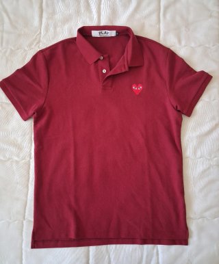 Polo Comme des Garçons PLAY Corazón Rojo Talla M