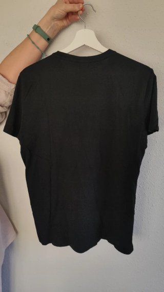 Camiseta negra palmeras hombre
