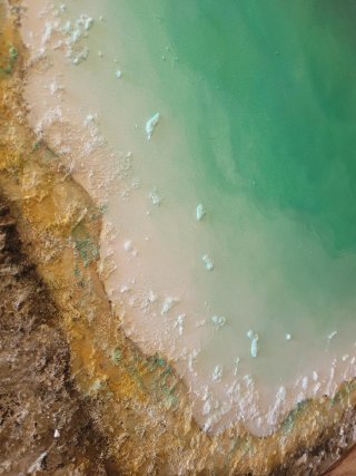 Cuadro abstracto mar y playa