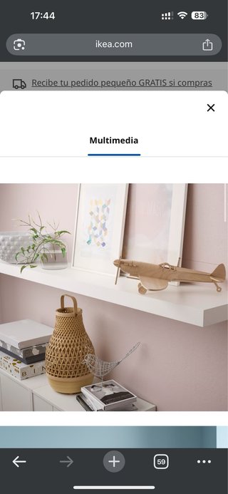 Balda Lack 110x26 Blanca Ikea