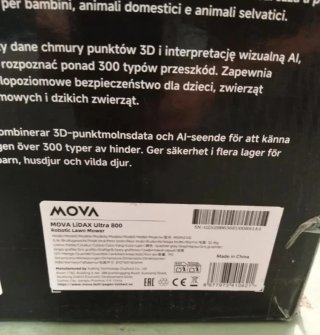 MOVA LIDAX Ultra 800 Robot cortacésped 800㎡