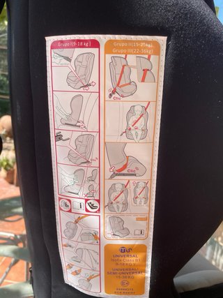 Silla Isofix Grupo I y II