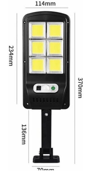 2X Faretti lampione solare 120LED Sensore Moviment
