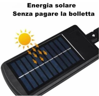 2X Faretti lampione solare 120LED Sensore Moviment