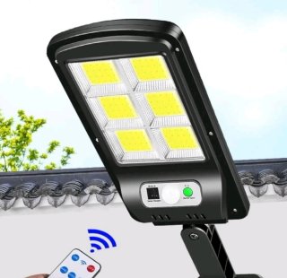 2X Faretti lampione solare 120LED Sensore Moviment