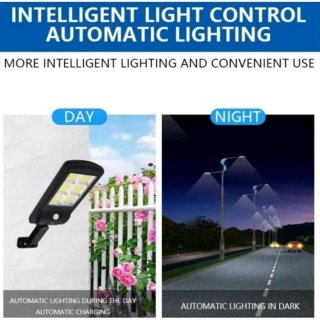 2X Faretti lampione solare 120LED Sensore Moviment