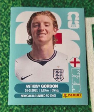 Cromo Anthony Gordon Mundial Panini