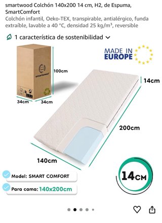 Cama Montessori 140x200 + colchón