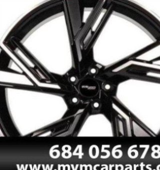 SET 4 LLANTAS AUDI RS6 2020 NEGRA PULIDA