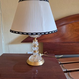Lámpara de techo vintage madera y cristal
