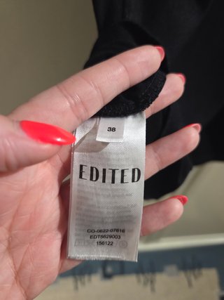 Vestido EDITED preto costas cruzadas
