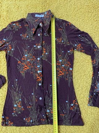 Camisa Falbar floral vintage años 60