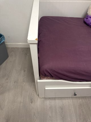 Cama 2 en 1 blanca con cajones Ikea
