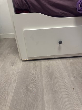 Cama 2 en 1 blanca con cajones Ikea