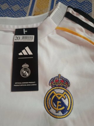 Conjunto Real Madrid Adidas Blanco y Dorado