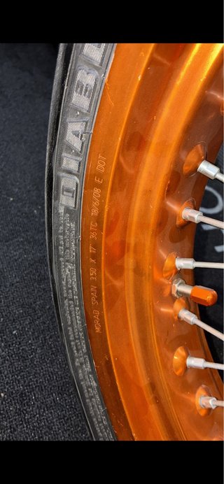 Llantas Supermotard Morad Naranja