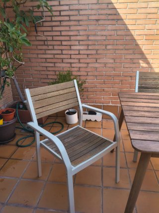 Conjunto Mesa y Sillas Exterior Teca