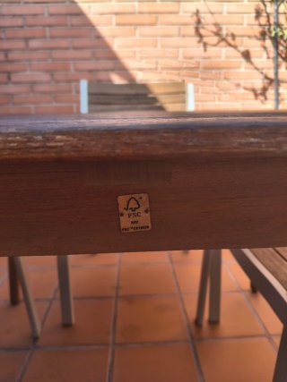 Conjunto Mesa y Sillas Exterior Teca