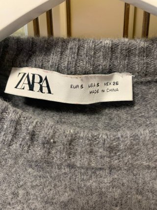 Sudadera Zara Gris Talla S