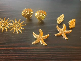 Lote de Joyería Dorada Temática Marina