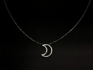 Collar oro 18k con colgante luna