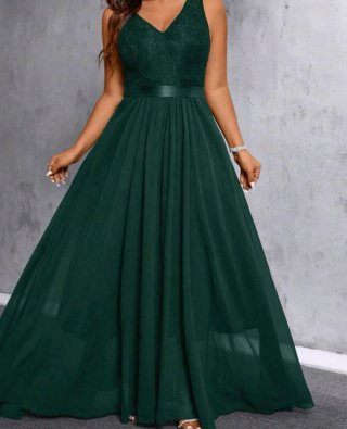 Vestido de fiesta verde talla 3XL 50/52