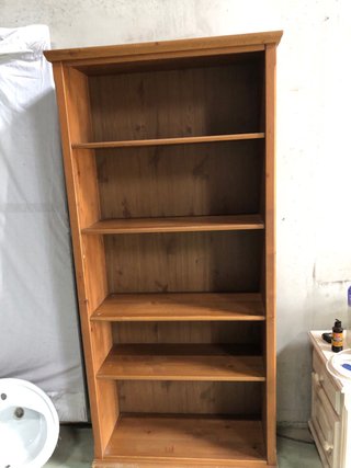Librería de madera maziza de 195x 85x35