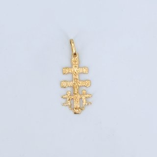 Colgante Oro 18K, Cruz Caravaca, 1.20gr