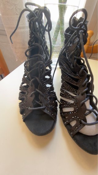 Zapatos de baile negros con pedrería Pero da 37