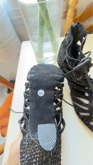 Zapatos de baile negros con pedrería Pero da 37