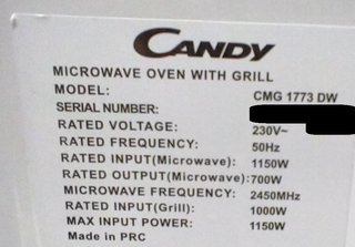 Microondas Candy con Grill 700W