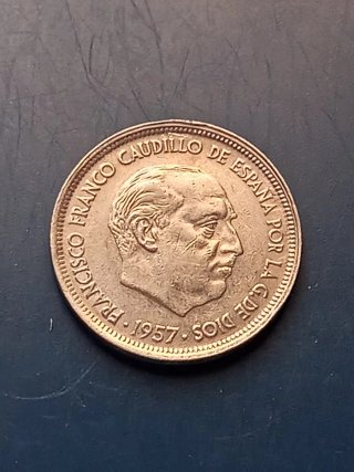 50 Pesetas 1957 *59 Dos Plumas