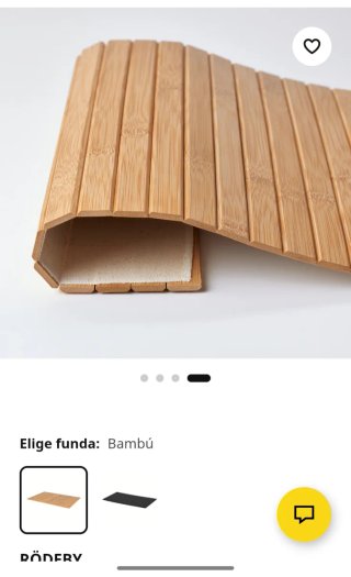 RÖDEBY, bandeja reposabrazos bambú de Ikea