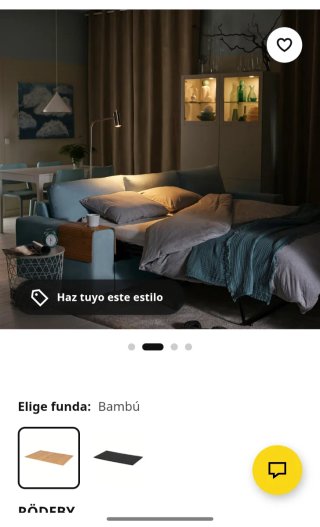 RÖDEBY, bandeja reposabrazos bambú de Ikea