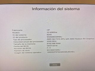 HP All in One Ordenador Blanco