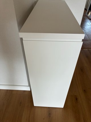 Mueble de entrada lacado blanco 90*31 con cajon