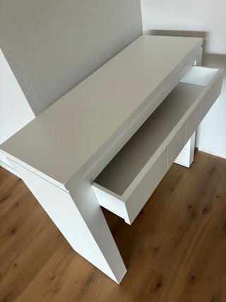 Mueble de entrada lacado blanco 90*31 con cajon